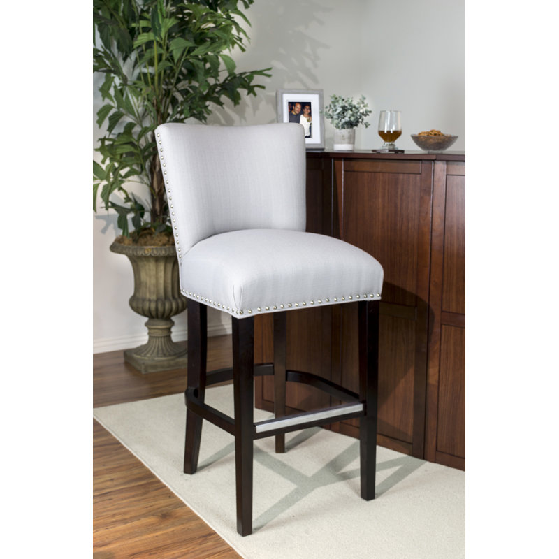 Upholstered Counter Stool, Platinum