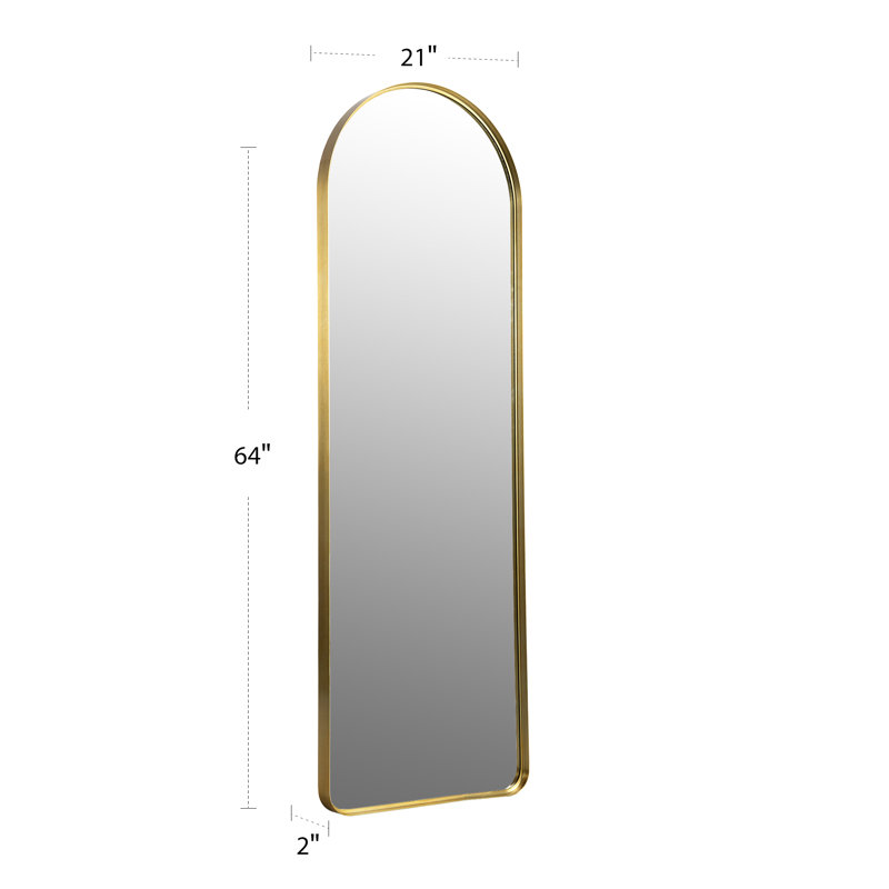 Arsalaan Leaning Mirror, 71" x 31", Gold