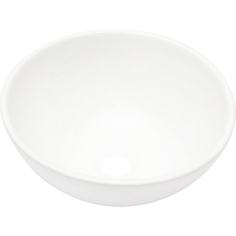 Lavabo vasque de salle de bain moderne 13 x 13 pouces en céramique blanche