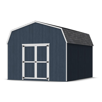 Value Gambrel Outdoor Wood Storage Barn with 6 ft. Sidewalls