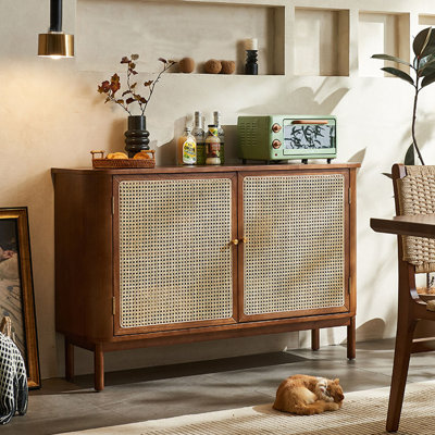 Armoire de rangement murale moderne en bois rond
