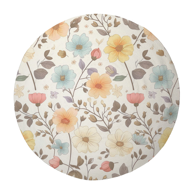 Tapis tressé pétale, Rond 5 pi