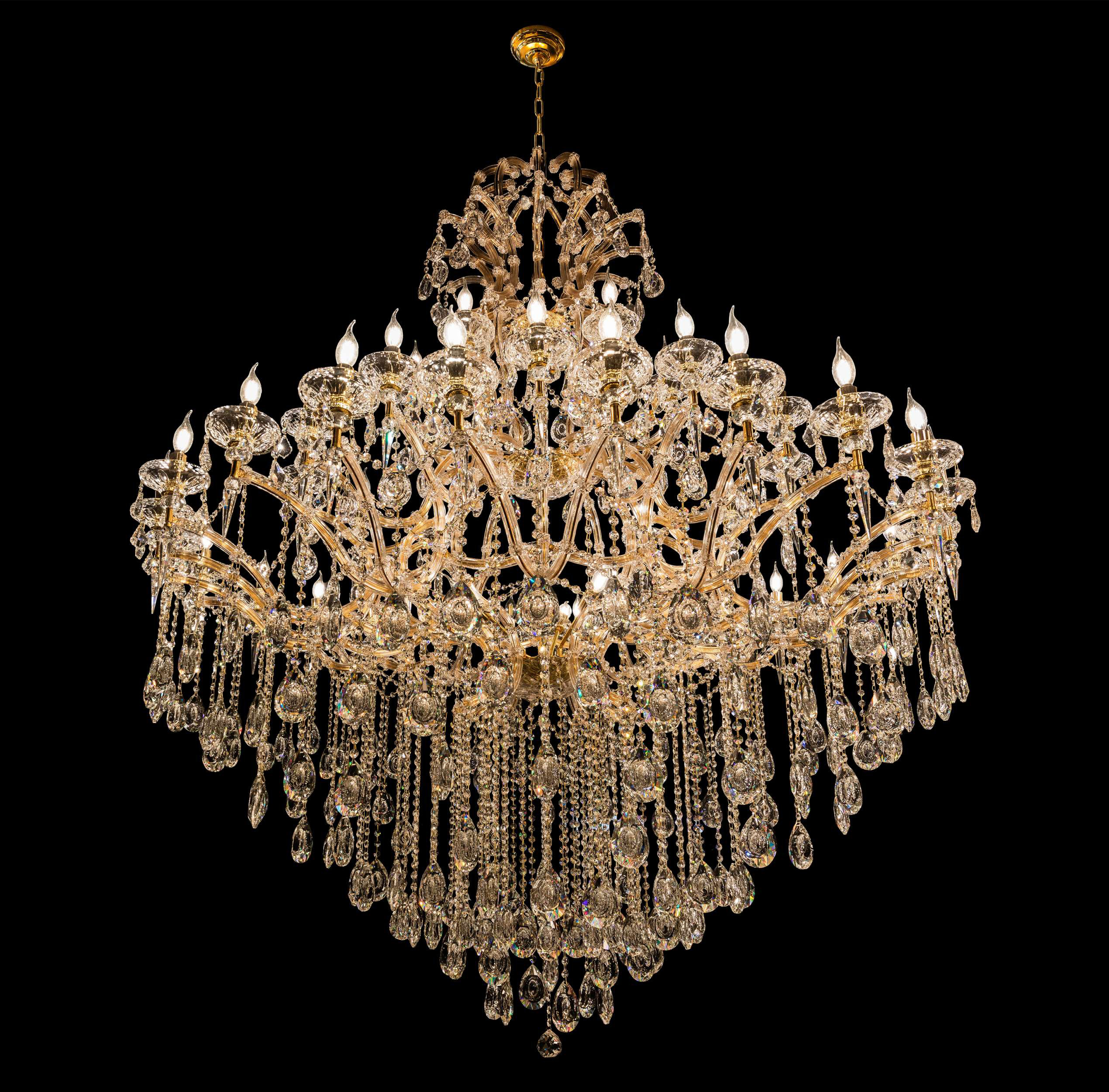 Rosdorf Park Balinska 42 - Light Crystal Dimmable Tiered Chandelier