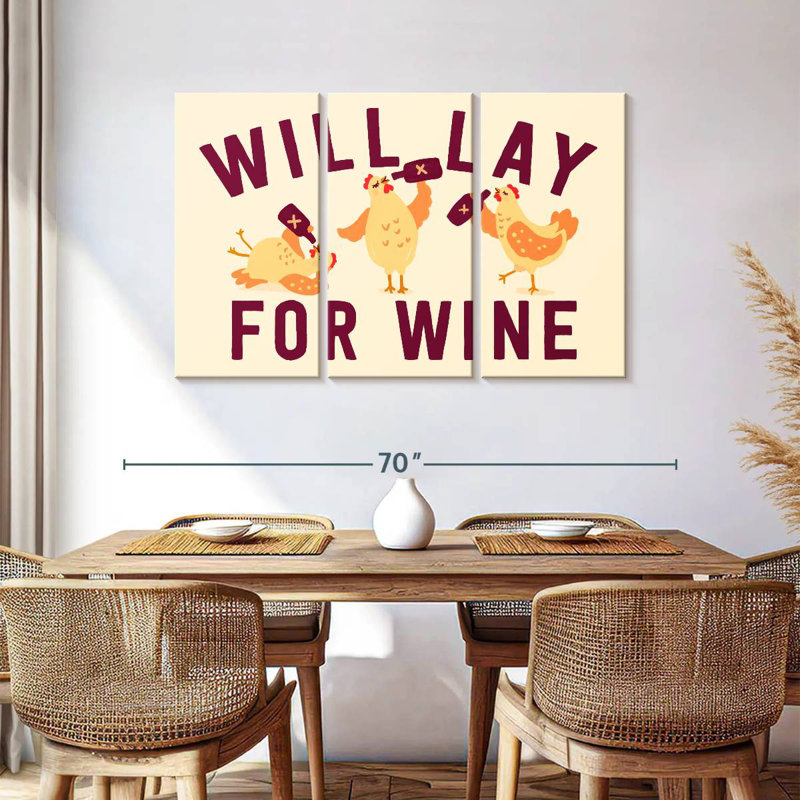 Tergel Will Lay For Wine, 36" H x 57" W