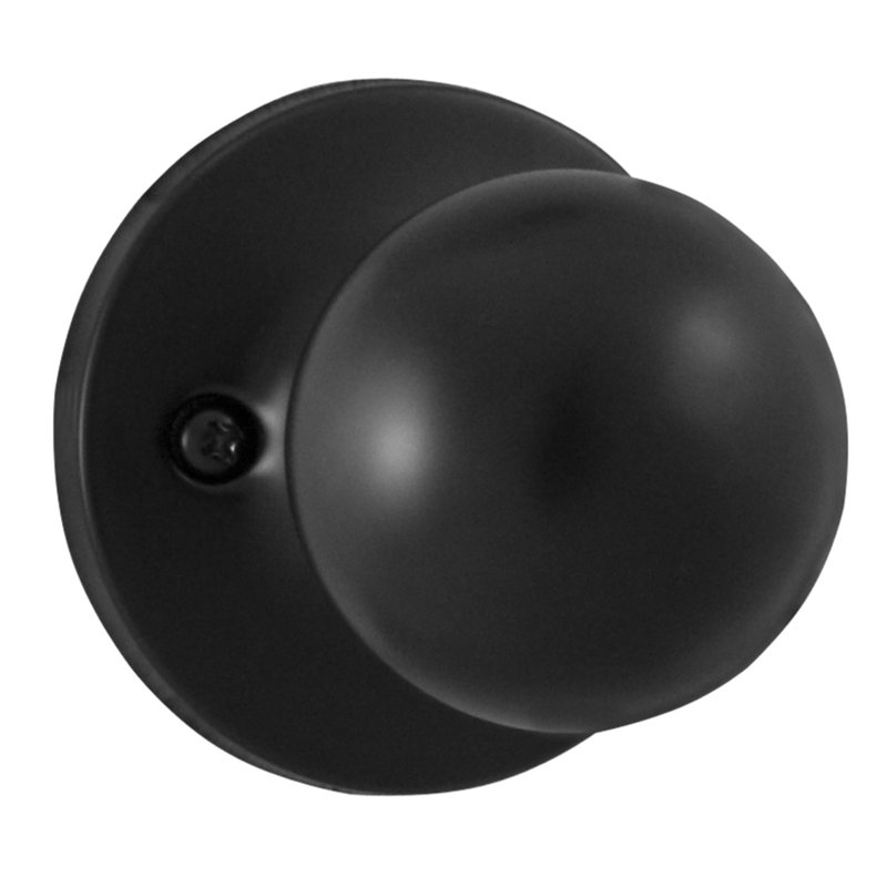 Faux bouton de porte simple Hudson, Noir mat