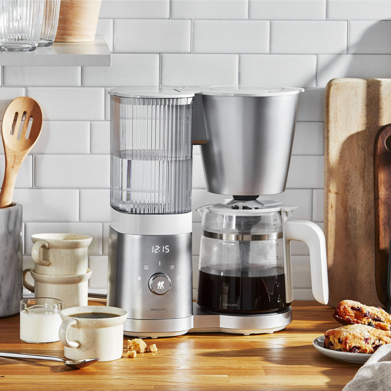 ZWILLING Enfinigy Glass Drip Coffee Maker, Silver