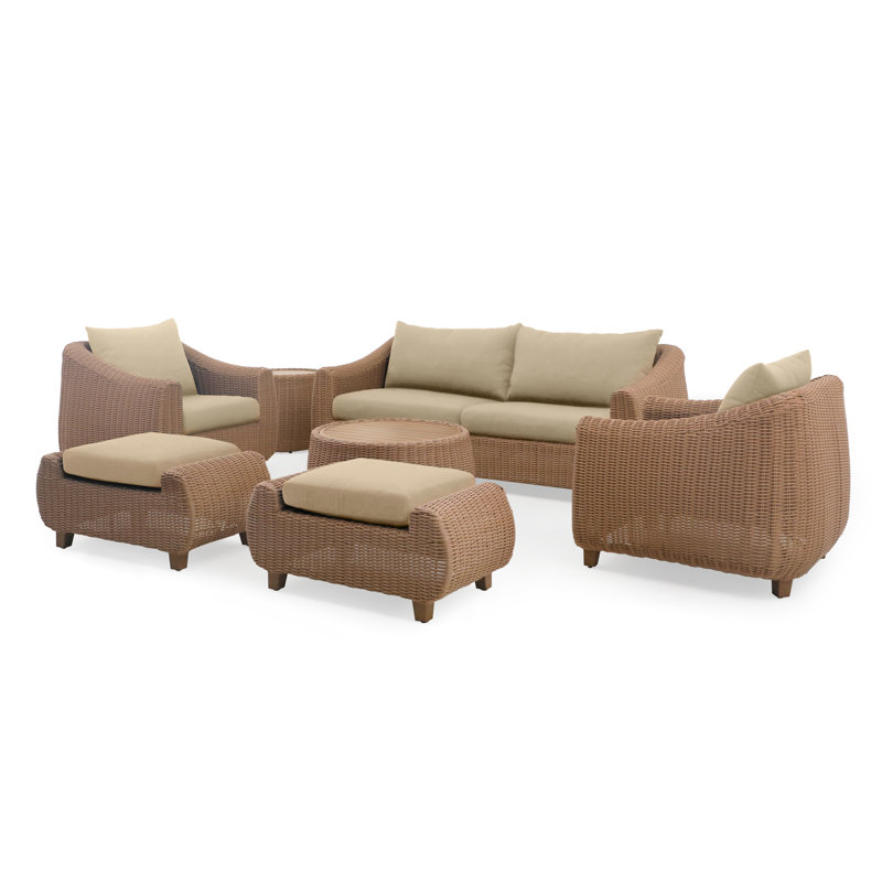 Luminis 7-Piece Sunbrella® Outdoor Patio Seating Set - Canvas Beige, Canvas Beige