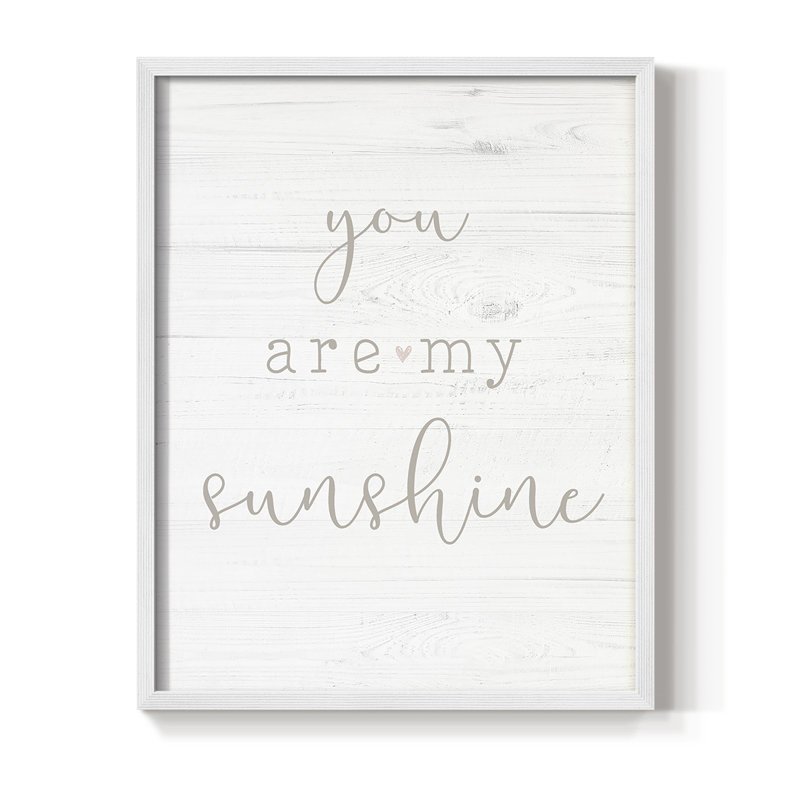 Sunshine Framed Print - Solid Wood, 11" H x 9" W, White
