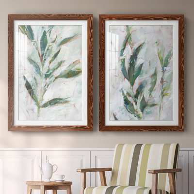 «Tropical Foliage Study I», reproduction encadrée de qualité supérieure - prête à être accrochée