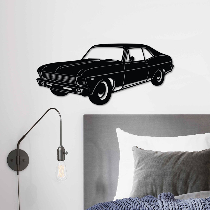 Stylish Decorative Metal Wall Accessory, Black, 23.6 x 10.6 inches | 100% Metal with 0.06-inch Thickness | Lightweight at 1.6 lbs | Ideal for Home Decor, Modern Aesthetic, and Unique Wall Art Display