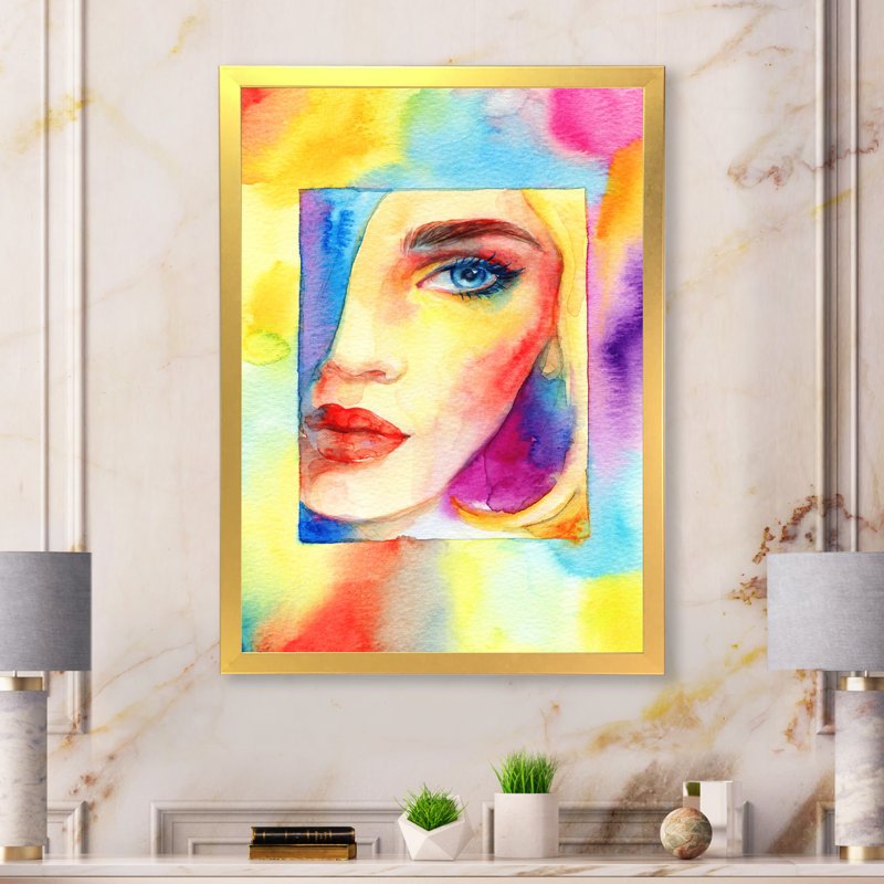 - Décoration murale en toile Glam, H 20 po x l 12 po x P 1 po, Cadre flottant doré