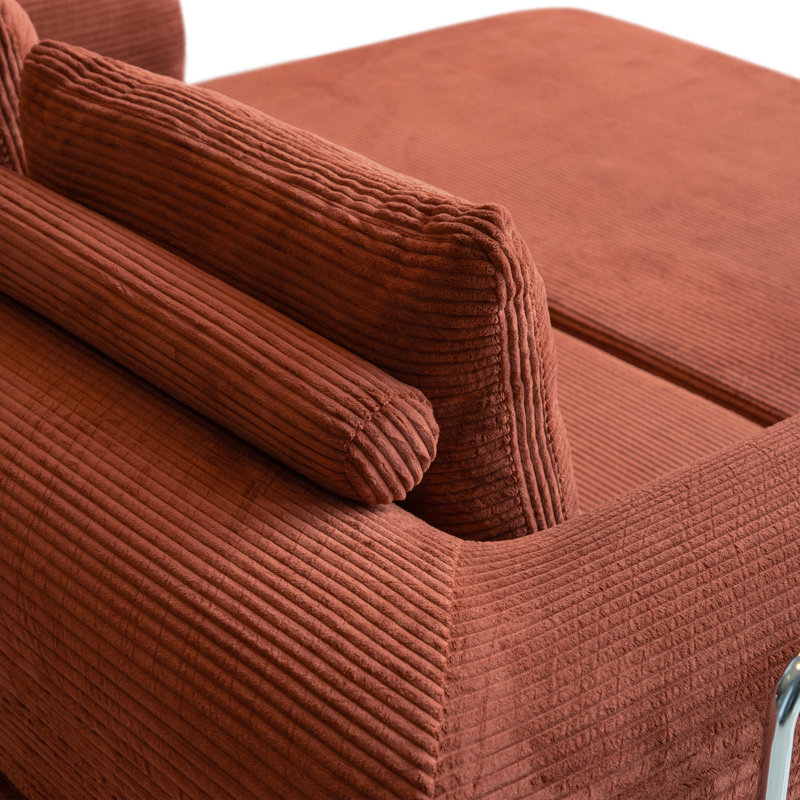 Canapé modulaire en mousse configurable Clair, Rouge / Orange