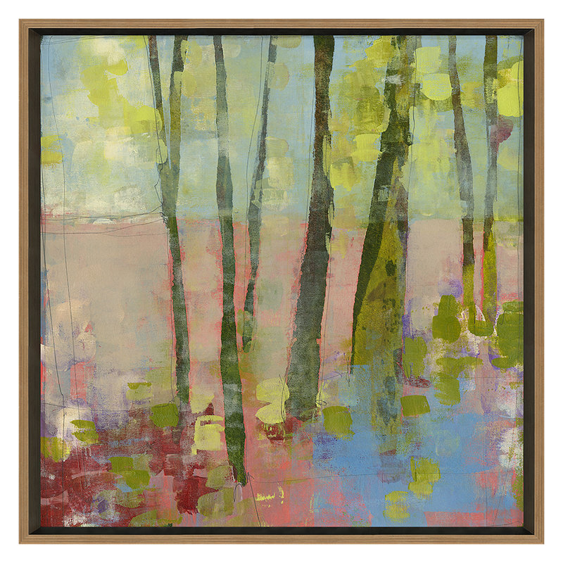 Forest Meadow 1 Print by Maeve Harris, 24" H x 24" W x 1.75" D, Gold Framed