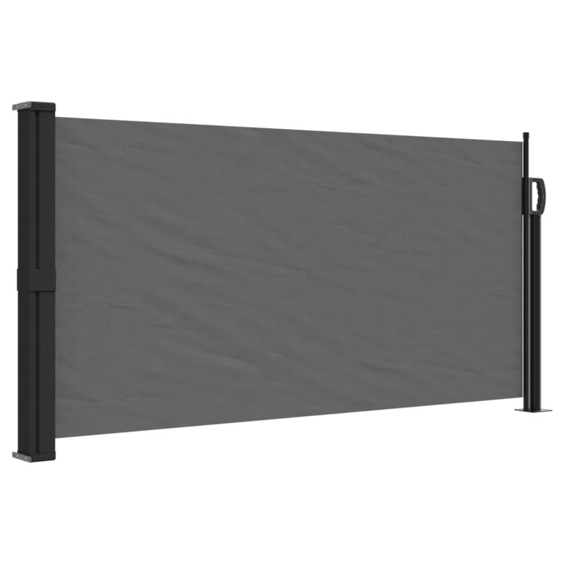 Auvent latéral rétractable, Anthracite, H 39,4 po x l 196,9 po