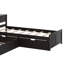 Lit plateforme simple en L avec lit gigogne et bureau-1728328657