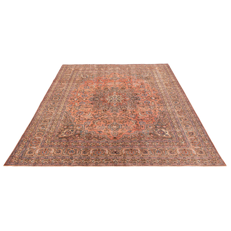 Tapis unique en laine et cuivre rétro 9 pi 10 po x 12 pi 2 po Antalya