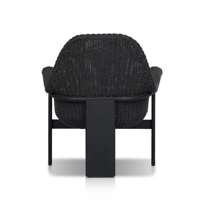 Santoro Outdoor Teak Armchair, Black