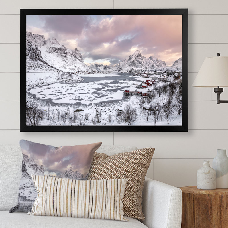 Winter Winter In Alaska sur impression sur toile, Cadre photo noir, H 30 po x l 40 po x P 1,5 po
