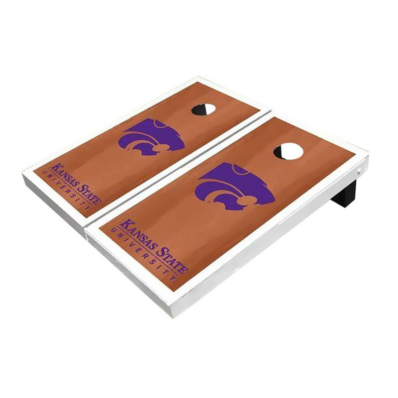 Planches de cornhole à thème Wildcats de 2 pi x 3 pi Kansas State Wildcats, Bois de rose mauve