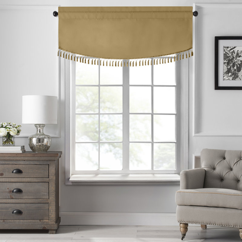 Conan Scalloped Window Valance, Gold