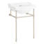 24" Cierra 31" Tall Porcelain Rectangular Console Bathroom Sink with Overflow-1632834323