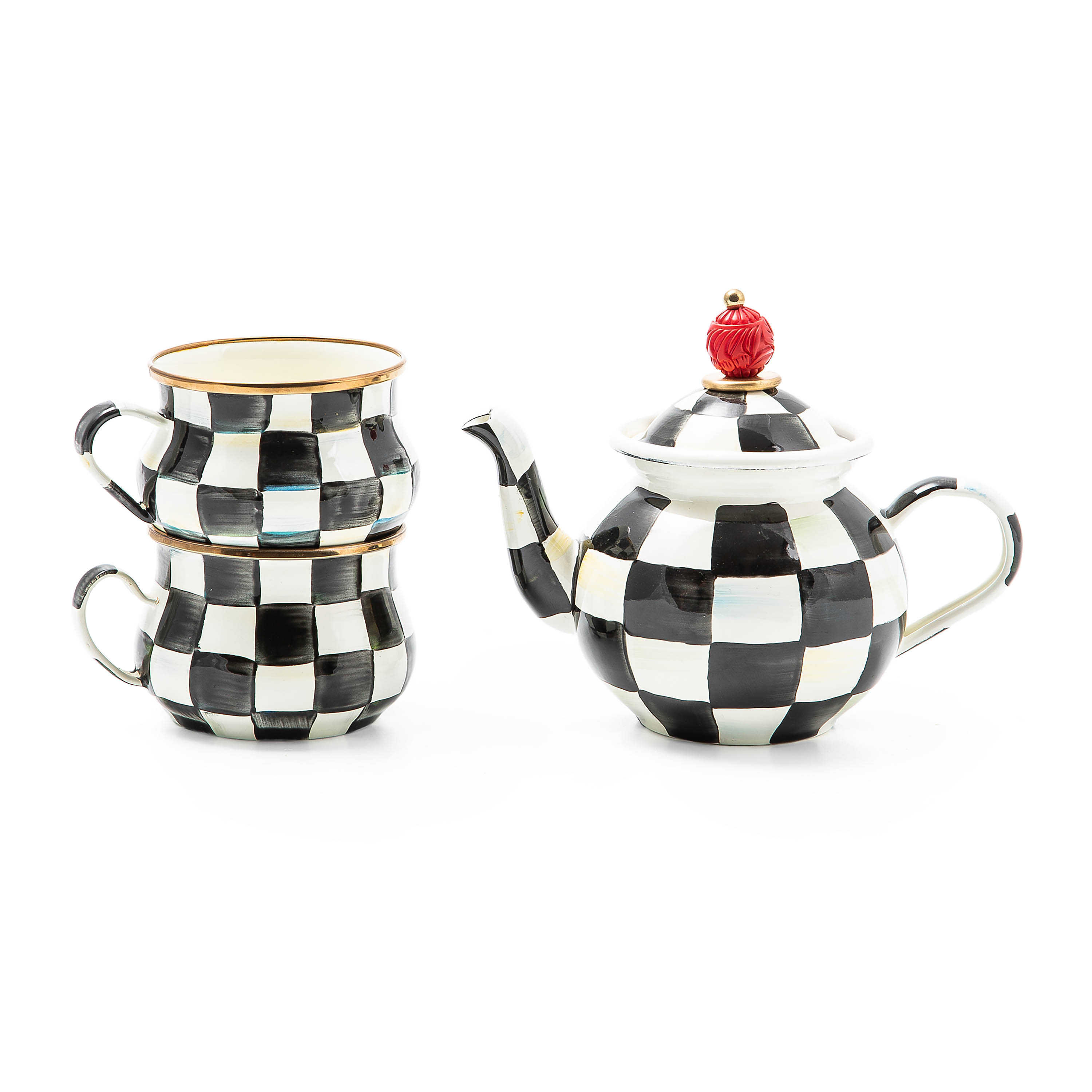 MacKenzie-Childs Courtly Check Teakettle