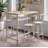 5-Piece Kitchen Counter Height Table Set Bar Table with 4 Chairs Sturdy Wood Frame Space-Saving Design for Dining, Kitchen & Breakfast Nook Easy Assembly-890596743