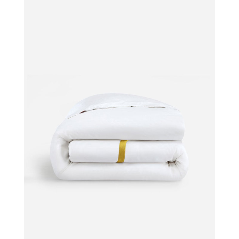 Frame Duvet Cover, White/Gold, King Duvet Cover