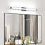 Barre d'éclairage de salle de bain moderne noire 41 po