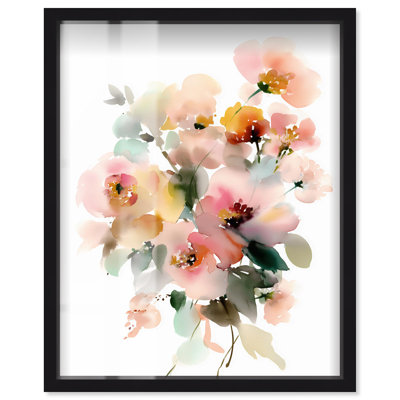 Soft Bloom Cascade I Shadowbox Print Spring Wall Decor by Art Remedy