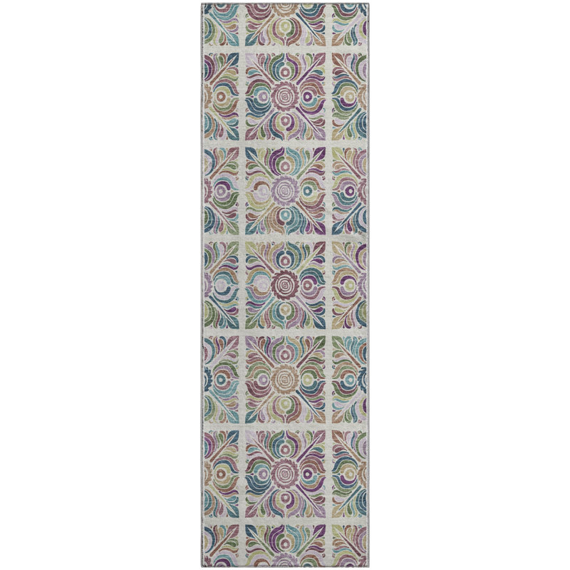 Premium Machine Washable Prisco Ivory Rug, Runner 2'3" x 7'6"