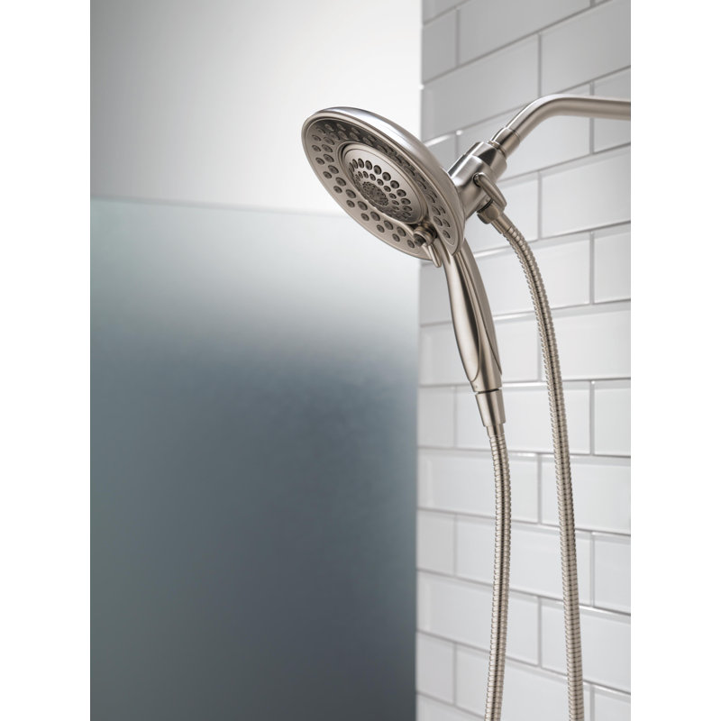 1.75 GPM Rain Dual Shower Head with H2Okinetic Technology, Stainless