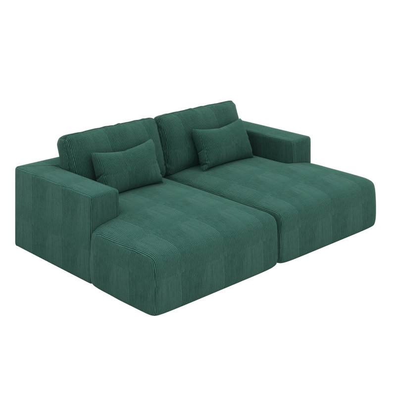 Méridienne surdimensionnée, canapé-lit Cloud Plush, Vert