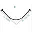 241.3cm L-Shaped Shower Curtain Pole