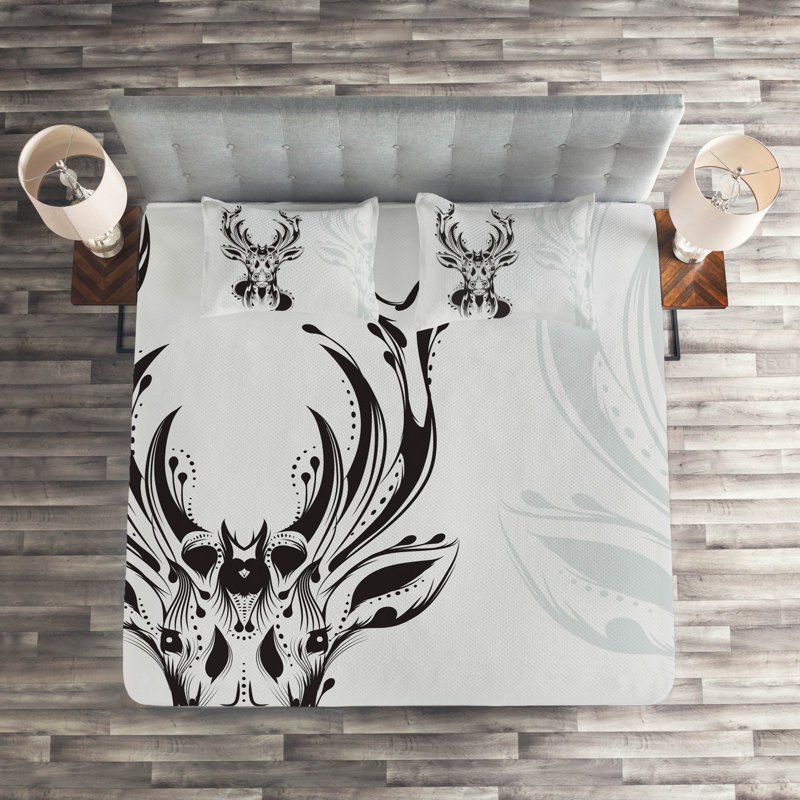 Rustic Polyester Coverlet, Queen Bedspread + 2 Shams