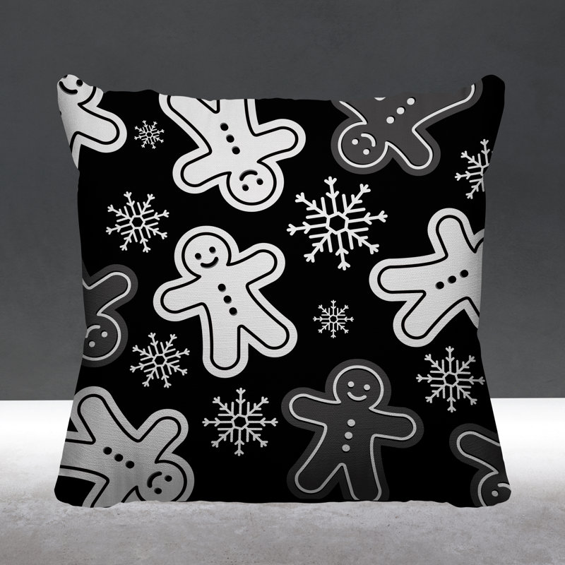Coussin Holiday, L 17 po x H 17 po, Noir