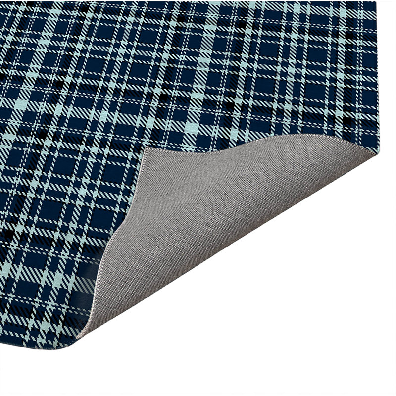 Tapis de cuisine Rocky Tartan, Marine, Rectangulaire 2 pi x 3 pi
