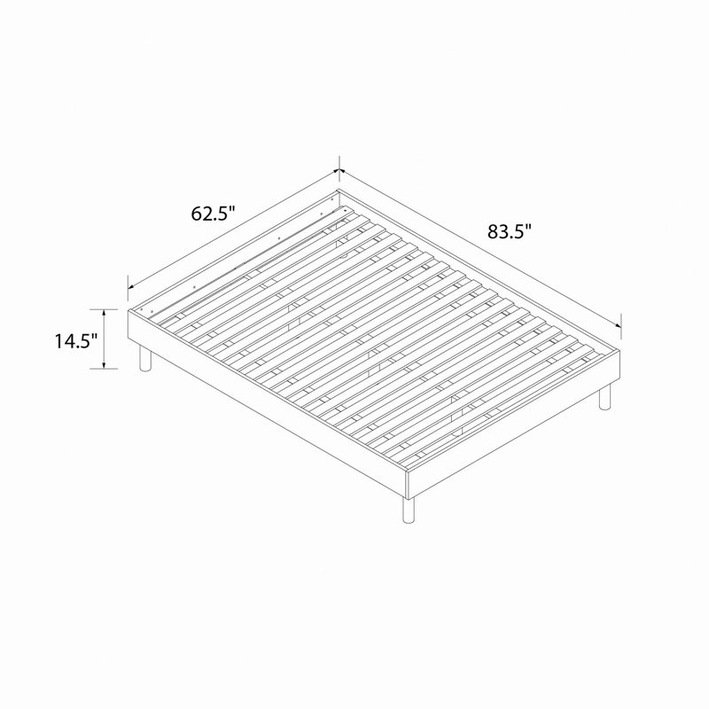 Lit plateforme en bois sans outils