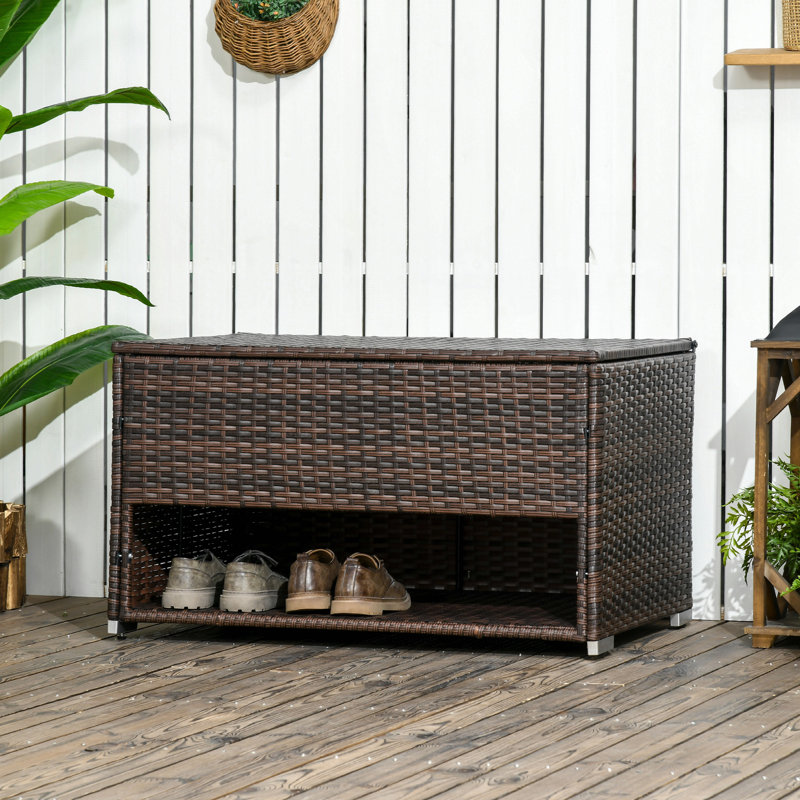 Boîte de rangement pour chaussures et rangement pour chaussures Outsunny, Brun