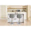 Ensemble de 2 tabourets de bar avec repose-pieds chromé et base pivotante réglable en hauteur-74077372