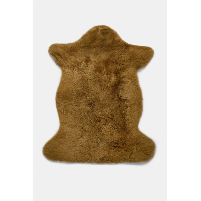 Stasia Solid Colour Sheepskin Area Rug, Novelty 75cm x 100cm