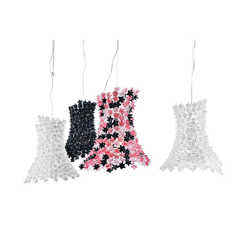 Bloom 9 - Light LED Chandelier, Matte Black, Black