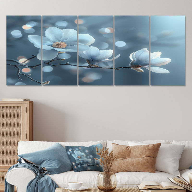 Ensemble de reproductions d'art mural blanc blanc gris nirvana, H 28 po x l 60 po