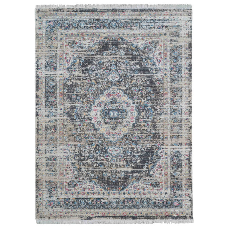 Beier Area Rug Washable Rug Multicolor Vintage Indoor Non Distressed Non Slip Carpet Bedroom Living Room - MACHINE MADE POLYESTER AREA RUGS