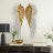 Wooden Carved Angel Wings Bird Gold Wall Decor with Gold Accents Set
