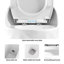 Toilette simple en forme d'œuf blanc brillant de 1,28 po - conception unique pour les salles de bain fonctionnelles, siège à dégagement rapide, fonctionnalité, propreté parfaite, eau, hauteur standard confortable, chasse d'eau silencieuse-122506293