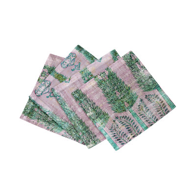 Topkapi Garden Cotton Sateen Cocktail Napkins