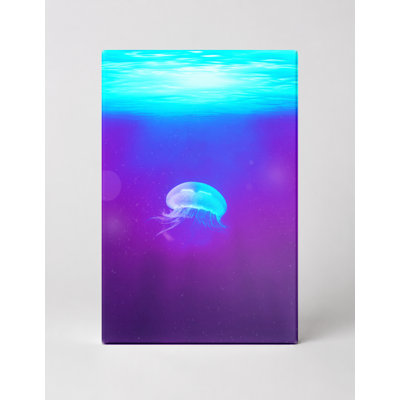 Jellyfish in Deep Ocean - Portrait, art mural sur toile