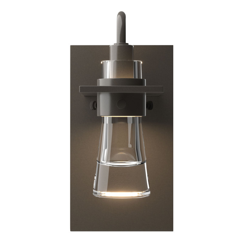 Erlenmeyer 1-Light Armed Sconce, Translucent Dark Smoke