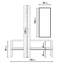 Modern Hall Stand with Mirror, Pine Colour, 39.4 x 63.0 x 11.0 inches | 100% Melamine Coated Particle Board, Thickness: 0.7 inches | Wall-Mountable Design, Multiple Shelves for Storage & Style | Industrial Elegance